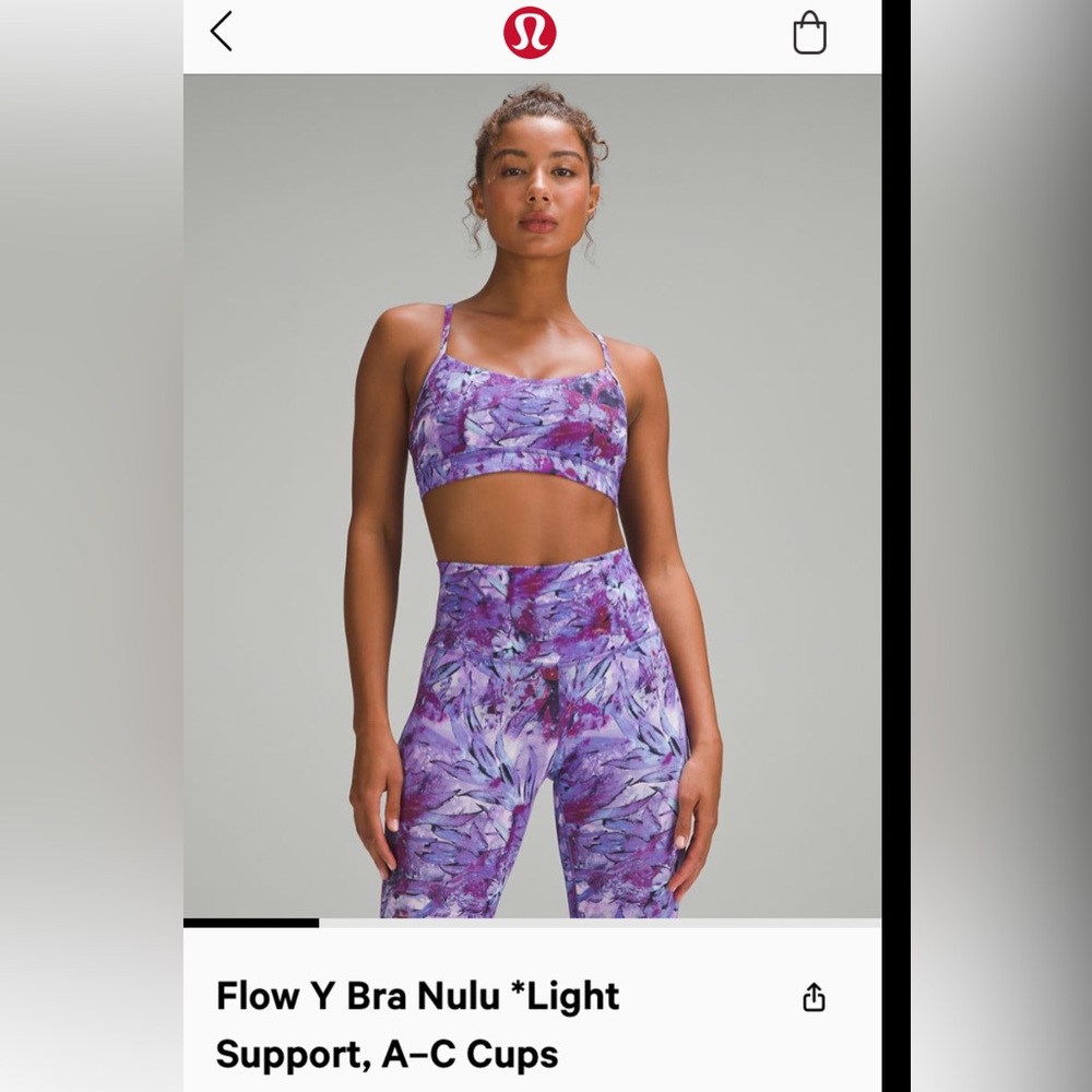Lululemon sports bra size 8
